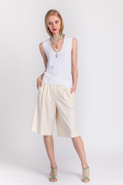 FLOOR - TANK TOP IN WHITE VISCOSE TRICOT - photo 5