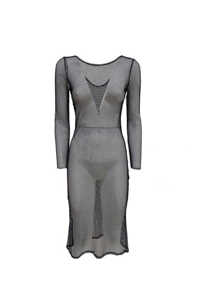 SO ALLURE - LUREX MESH MINIDRESS