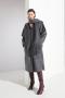 SO ALLURE - GREY WOOL COAT WITH SCARF