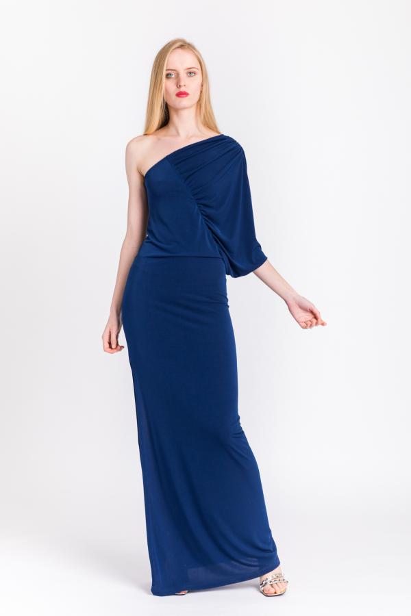 SO ALLURE - LONG BLUE ONE-SHOULDER DRESS - photo 3