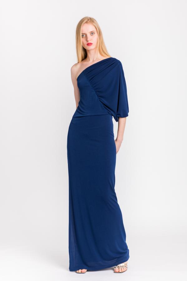 SO ALLURE - LONG BLUE ONE-SHOULDER DRESS - photo 4