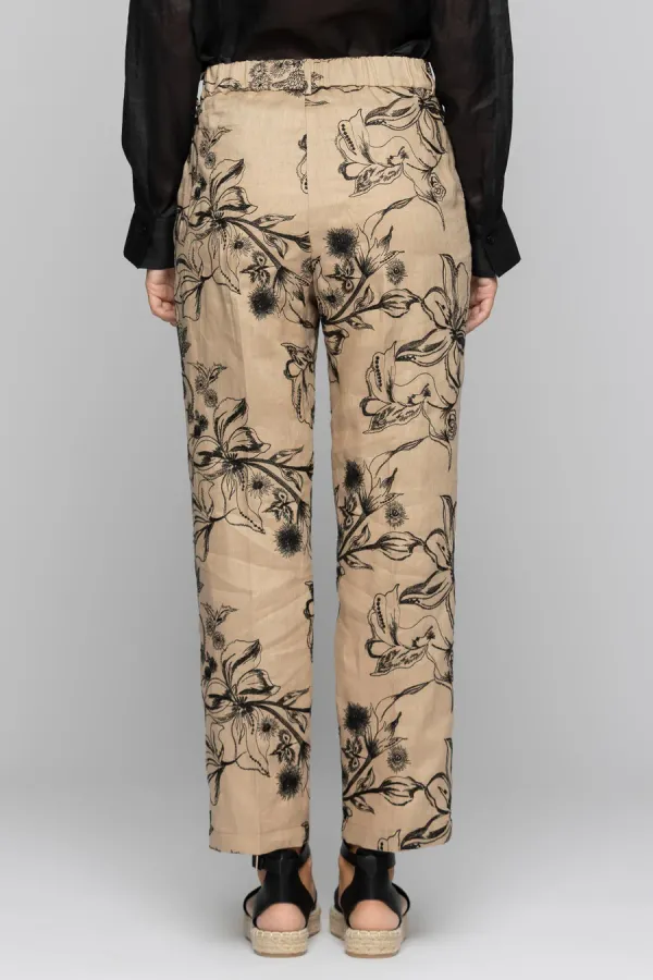 KOCCA - DORIANO FLORAL EMBROIDERY PANTS - photo 3