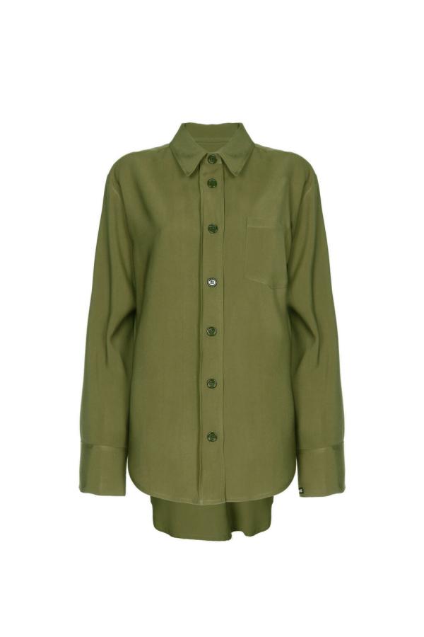 SO ALLURE - GREEN OVER TENCEL SHIRT - photo 2